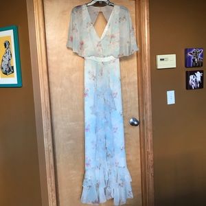 Stunning Top Shop blue floral gown